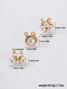 1 Set mit 3 offenen Vintage-Metallringen in Münzform, dicke, glatte, asymmetrische, geometrische, stapelbare Ringe, Set mit Kunstperlenringen für Damen, Alltagskleidung, Weihnachtsgeschenk, Party- und Musikfestival-Accessoire, Cut-Out