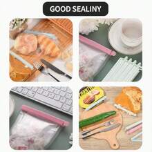 5/10pcs Multi-Color Plastic Bag Sealing Clips - Snack & Chip Storage Clips, 4.7" And 6" Sizes, Easy Grip V-Shape Design, Ensures Airtight Seal, Chip Bag Clips Kitchen Items Kitchen Accessories Kitchen Kitchen Tools