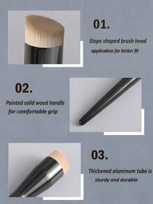 一套包含粉底刷、散粉修容刷、斜角腮红刷的专业化妆刷，包括粉底刷、遮瑕刷、腮红刷、修容刷、腮红刷、古铜粉刷、散粉刷、粉底刷和腮红刷。 - 黑色 - 查看 5