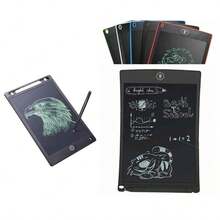 Tableta de escritura LCD plana para dibujar, dibujar, dibujar, cuaderno digital o bloc de notas con bolígrafo, ideal para que niños y estudiantes la usen como borrador en la escuela. - Negro - Ver 5