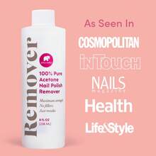 Ella+Mila 100% Acetone Nail Polish Remover - Pure Acetone Fingernail Polish Remover For Removal Of Glue, Gel, Acrylic - 8oz