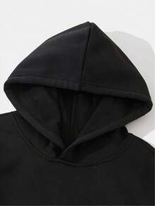 Sudadera con capucha estampada INGA oo para mujeres - Sudadera con capucha A-eaon Caua Puover, cuello redondo y capucha ajustable, gris con blanco, sudadera de invierno para adultos - Negro - Ver 5