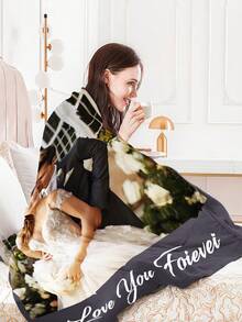 1 peça personalizada | Manta de flanela personalizada, manta decorativa personalizada com foto, manta leve e divertida personalizada, adequada para sofá, cama, viagens, camping, sala de estar, escritório, sofá, cadeira e cama - Manta de tecido de flanela macio e quente com impressão digital, manta de tamanho grande | Manta de tamanho pequeno, respirável, leve, lavável, divertida, fofa, romântica, macia, confortável, elegante, simples, personalizada, única, presentes ideais para ele, presentes ideais para ela, namorado, namorada, pai, mãe, família, amigos, para aniversários, Dia das Mães, aniversários, Dia dos Namorados, formatura, Dia dos Pais, casamentos, inauguração de casa, sofá, cama, carro, sala de chá, quarto, banheiro, sala de estar, sala de jantar - Multicolorido - Ver 9