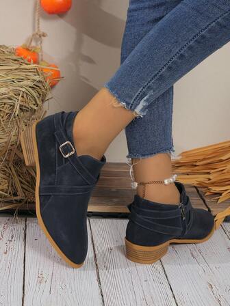 西式侧拉链扣休闲短袖衬衫，适合校园和户外