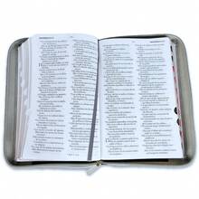 Biblia Letra Grande 12 Puntos RV1960 Imit Piel Negro Y Gris Leon Con Indice - Single Book - View 2