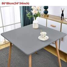 1pc Solid Color Fitted Tablecloth, Removable & Washable Milk Silk Tablecloth, 125g Fabric, Suitable For Party, Picnic, Camping, Restaurant, Outdoor, Indoor Gathering And Daily Use, Non-Standard Size