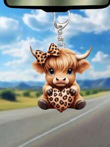 高地牛亚克力包挂饰、豹纹爱心亚克力车挂饰、可爱卡通小牛钥匙扣包挂饰、龙虾扣挂饰、可爱牦牛豹纹爱心图案挂饰、耳机挂饰、手机壳挂饰——非常适合挂在车钥匙、背包和手提包上。也是母亲节、教师节、万圣节、圣诞节等节日的绝佳礼物。 - 彩色 - 查看 3