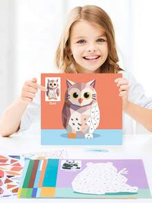 8 件 3D 几何形状拼贴动物和车辆贴纸，儿童 DIY 手工贴纸玩具，创意手工用品，男孩和女孩手工活动套件，适合作为圣诞礼物。