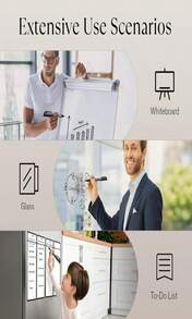 MaxGear Dry Erase Markers Fine Tip With Eraser, Assorted Color Magnetic Whiteboard Markers Erasable Fine Point Low Odor For White Board, School Supplies For Classroom, Home, Office, 8 Count - ColorF - 查看 7