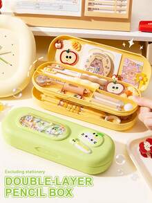 1 件泡泡机铅笔盒，可爱日式多功能笔筒，儿童美观卡哇伊学校用品，学校，独特的文具收纳盒。 - 彩色 - 查看 2
