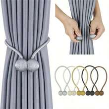 1pc Magnetic Curtain Tieback, Earphone-Shaped Window Curtain Buckle, No Drilling Curtain Holder