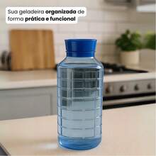 Large Refrigerator Bottle Kit 1.65LT Slim Premium Water Juice Jug 1.65LT - 藍色 - 查看 2