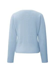 Live To Mo黑色长袖纽扣开衫，休闲Y2K风格。非常适合情人节、外出和日常穿着。 - 藍色 - 查看 4