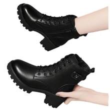 Women Ankle Boots & Booties - Black Fleece Lining - View 2