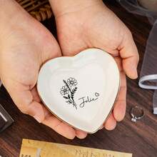 Porta-alianças personalizado, Porta-alianças personalizado, Porta-joias personalizado, Porta-alianças de casamento, Presente de noivado para ela, Presente de casamento, Presentes para chá de panela - Branco - Ver 6