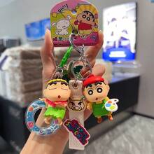 Crayon Shin-Chan Serie süße Plüsch Schlüsselanhänger, offiziell lizenziert, super süß, perfekt für tägliches lässiges Outfit, ideal als Urlaubs- oder Geschenkidee, bringt ins Leben. (Kleiner Maler Stil) - Verschiedenfarbig - Übersicht 4