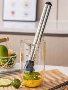 1 dụng cụ dầm cocktail bằng thép không gỉ, dụng cụ pha chế, dụng cụ vắt chanh, thích hợp cho nhà bếp và quầy bar gia đình, có thể dùng để pha Mojito và các loại cocktail trái cây. - Xem 4