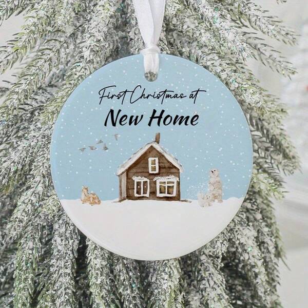 1 szt. Dekoracja na Pierwsze Boże Narodzenie w Nowym Domu. Ozdoba na Pierwsze Boże Narodzenie. Bombka na Nowy Dom. Dekoracja na Pierwsze Boże Narodzenie. Prezenty na Nowy Dom.