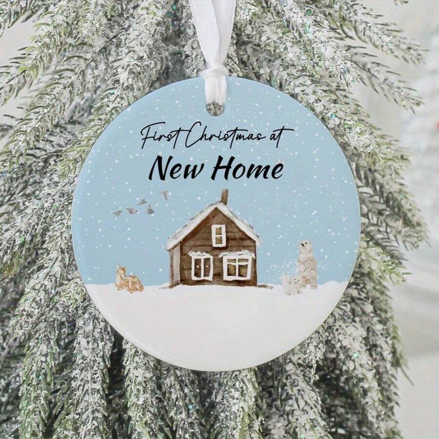 1 szt. Dekoracja na Pierwsze Boże Narodzenie w Nowym Domu. Ozdoba na Pierwsze Boże Narodzenie. Bombka na Nowy Dom. Dekoracja na Pierwsze Boże Narodzenie. Prezenty na Nowy Dom.