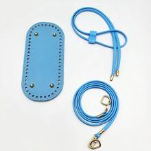 3 Piezas Kit de Fabricación de Bolsos DIY con Cadena, Base de Bolso de Cubo de PU y Correa para el Hombro, Accesorios de Bolso de Ganchillo