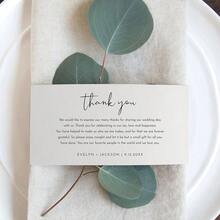 50件套定制婚礼纸巾环套装，派对餐桌装饰菜单卡，餐具套装餐巾包，感谢晚宴菜单，Poetcore，永恒之爱 - 彩色 - 查看 5