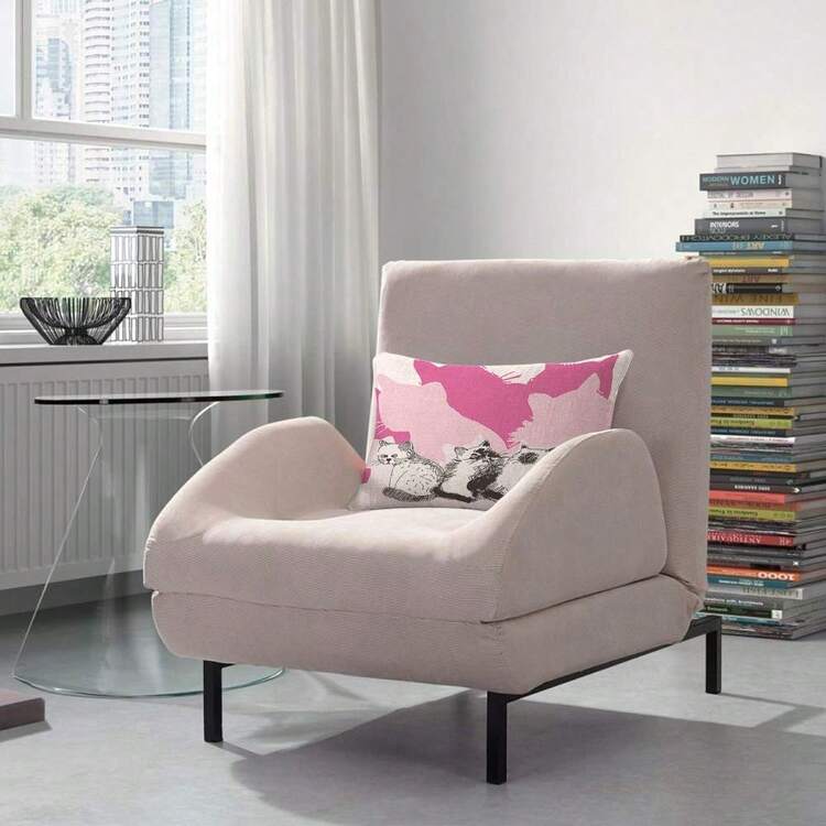 AOYEGO Cat Throw Pillow Cover 12x20 Inch Cute Animal White Cats Kittens With Pink Shadow Sketch Rectangle Pillow Cases Home Decorative Cotton Linen Cushion Cover For Bed Sofa - Rectangle-a1720x12Packof1 - View 6