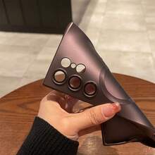 奢华磁吸TPU手机壳，兼容三星Galaxy A56、A36、A26、A16、A06、S25 Ultra、S24 Ultra、S23 Ultra，柔软TPU材质，生日礼物，国际版，非国内版 - 酒紅色 - 查看 4