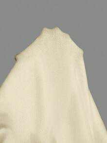 Ladies Solid Cowl Neck Knit Poncho, Fall Winter Versatile Outerwear - Apricot - View 11