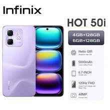 Infinix Hot 50i 6.78inch 6GB+128GBDual SIM Android 5000mAh Cell Phone Charging Head US Specifications Smartphone - 紫色 - 查看 1