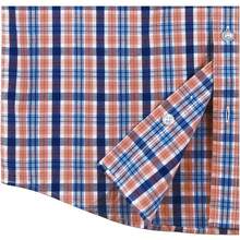 Mens Short Sleeve Plaid Button Down Shirt Western Casual Shirts With Two Pocketshalloween - Hồng - Xem 6