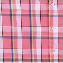 Mens Short Sleeve Plaid Button Down Shirt Western Casual Shirts With Two Pocketshalloween - Hồng - Xem 11