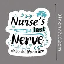3-Inch "Nurse Humor Relief" Sticker - Humorous - Themed Vinyl Sticker With Medical Icons & Text Art For Laptops, Notebooks, Water Bottles, Nurse Enthusiasts, And Fun Decor | Great For Healthcare Workers, Stress - Relief Seekers, And Those Into Playful Nursing Puns