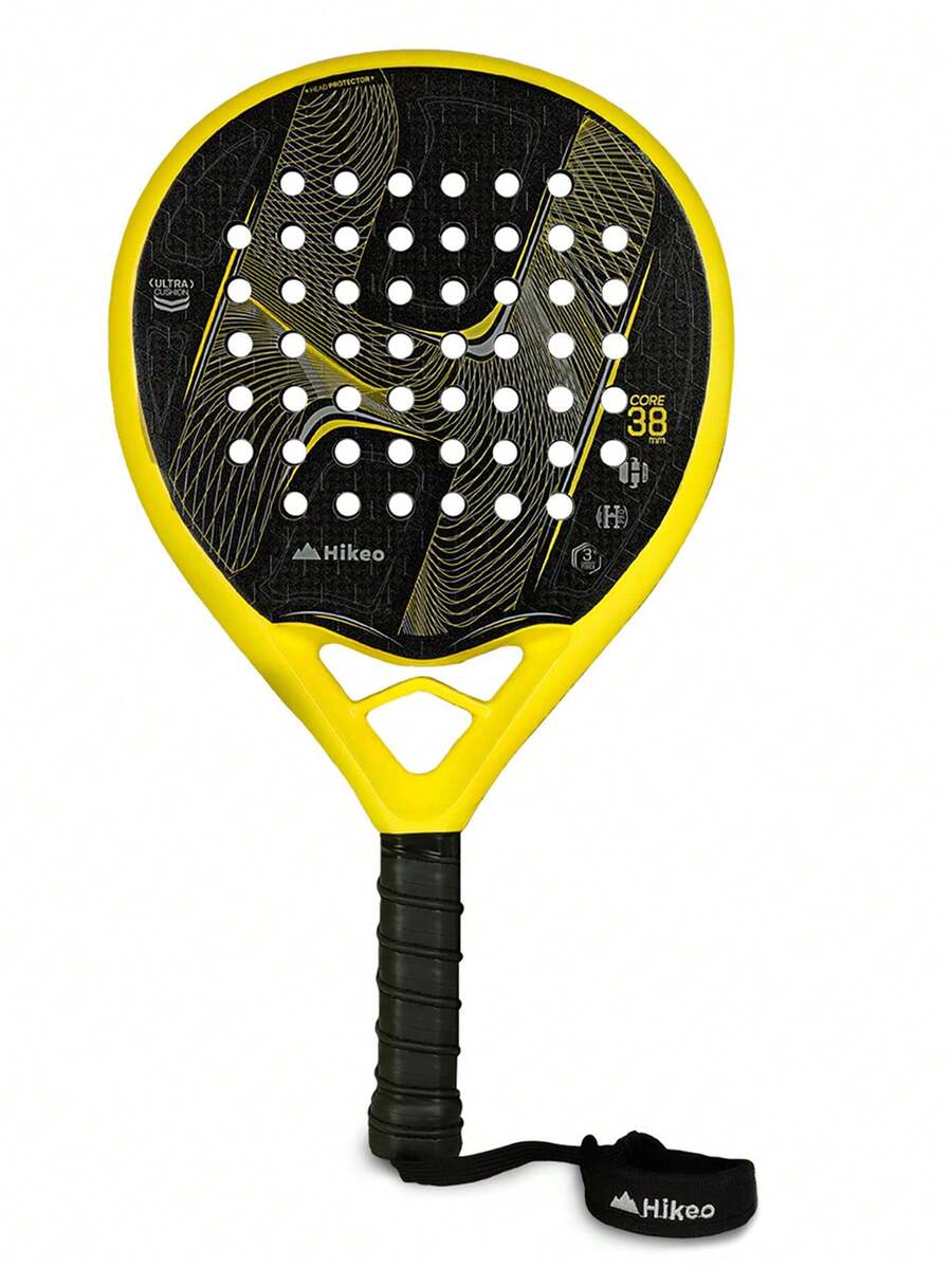 Hikeo Premium Padel Racket With Cover, Balls And Grip, Racket For All Levels - Yellow - View 1