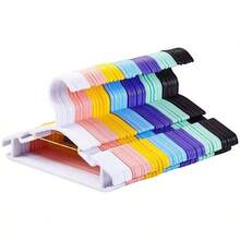 10/20 件儿童衣架，10.63 英寸小号塑料童装挂钩，耐用防滑衣架，儿童衣架，婴儿衣架，塑料婴儿衣架，超耐用儿童衣架，幼儿衣架，婴儿托儿所衣物收纳 - 彩色 - 查看 9