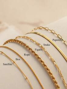 6 Pieces Of Bracelet Set, Alloy Round Bead Chain Box Chain, Simple And Fashionable Bracelet, A Versatile Jewelry Collection Suitable For Daily Wear, Including Paper Clip Chain, Herringbone Chain And Figaro Chain Design