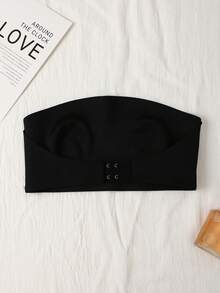 无肩带文胸、无缝隐形文胸、前扣文胸、抹胸文胸、提拉文胸、舒适顺滑内衣、透气露背连体衣 - 黑色 - 查看 8