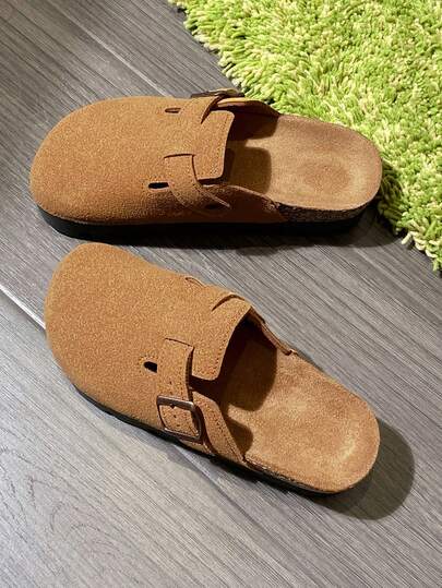 Vårnya Birkenstocks slip-on casual skor med tjock botten, Birkenstocksy-skor med vävda sular, stängda sandaler med tjock botten för kvinnor