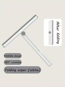 1pc Foldable Scraper Cleaning Wiper Shower Scraper Glass Cleaning Floor Window Glass Cleaning Tools Household Glass Wipers, Collapsible Glass Cleaning Brush 180 Degree Rotatable Silicone Glass Scraper For Window Mirrors Floor Household Cleaning Tools, Household Multifunctional Window Cleaner Bathroom Countertop Wipers Toilet Swivel Folding Glass Scrapers - Multicolor - View 11