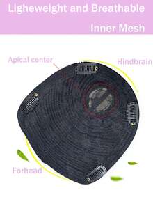 男士假发 - 简单易用，多功能替换系统，短假发延长，发际线脱落，男士自然色 - 自然色&黑色系 - 查看 5