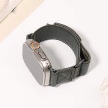 Trail Loop 尼龙表带兼容 表带 49 毫米 46 毫米 45 毫米 44 毫米 42 毫米 41 毫米 40 毫米 38 毫米 男女款，坚固编织弹性编织运动表带兼容 Ultra 系列 10/9/8/7/6/SE/5/4/3/2/1/SE - 綠(黑彩) - 查看 4