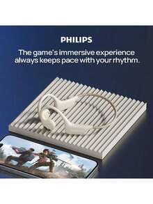 PHILIPS TAA1708 氣傳導耳機 不入耳久戴不痛 高清音質通話 低延遲模式 運動音樂兩用 黑色