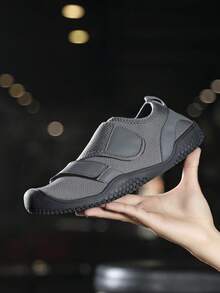 1 Pair Women's Weightlifting Shoes With Hook And Loop, Solid Color Woven Fabric Low-Top, Suitable For Indoor Fitness, Gym Workout, Squats, Deadlifts, Cross Training, Running