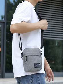 Túi đeo chéo tối giản phong cách thường ngày dành cho bé trai, túi đeo vai đa năng đựng điện thoại, phong cách đường phố. - Nhiều màu - Xem 14