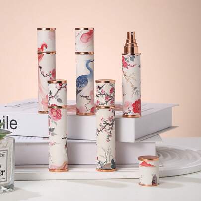 10ml Refillable Leather Perfume Atomizer – Chinese Style Phoenix Travel Spray Bottle