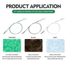 NYAYEO 30 Stücke/Set Angelschnur Köder Draht Edelstahl Vorfach Draht Hauptschnur Angelzubehör für Hecht versteckte Hauptschnur Outdoor Angeln Ausrüstung (zufällige Farbe)