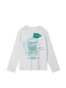 This Pure Cotton Long-Sleeved T-Shirt For Girls Is Soft And Skin-Friendly, Perfect For Casual Everyday Wear. It's Sweat-Wicking And Warm, And Features A High-Quality Round Neck For A Fashionable Look.