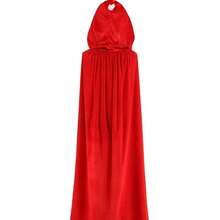 1pc Christmas Costume Cloak, Santa Claus Hooded Cloak, Red With White Furry Trim Tie-Up Thick Windproof Cloak - Christmas Hat Party Outfit For Men And Women