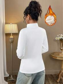 Turtleneck Long Sleeve Pullover High Neck Sweatshirt Slim Fit Basic Casual T-Shirt Top