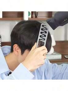 1 szt. Grzebień do stylizacji włosów z szerokimi zębami, nadający objętość – puszysta tekstura dla mężczyzn, tworzywo ABS z teksturowanym uchwytem, idealny do wszystkich rodzajów włosów, idealny do użytku domowego