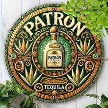 Circular Patron Tequila Aluminum Sign Vintage Metal Wall Art With High-Definition Print Durable And Deform-Resistant - 彩色 - 查看 6